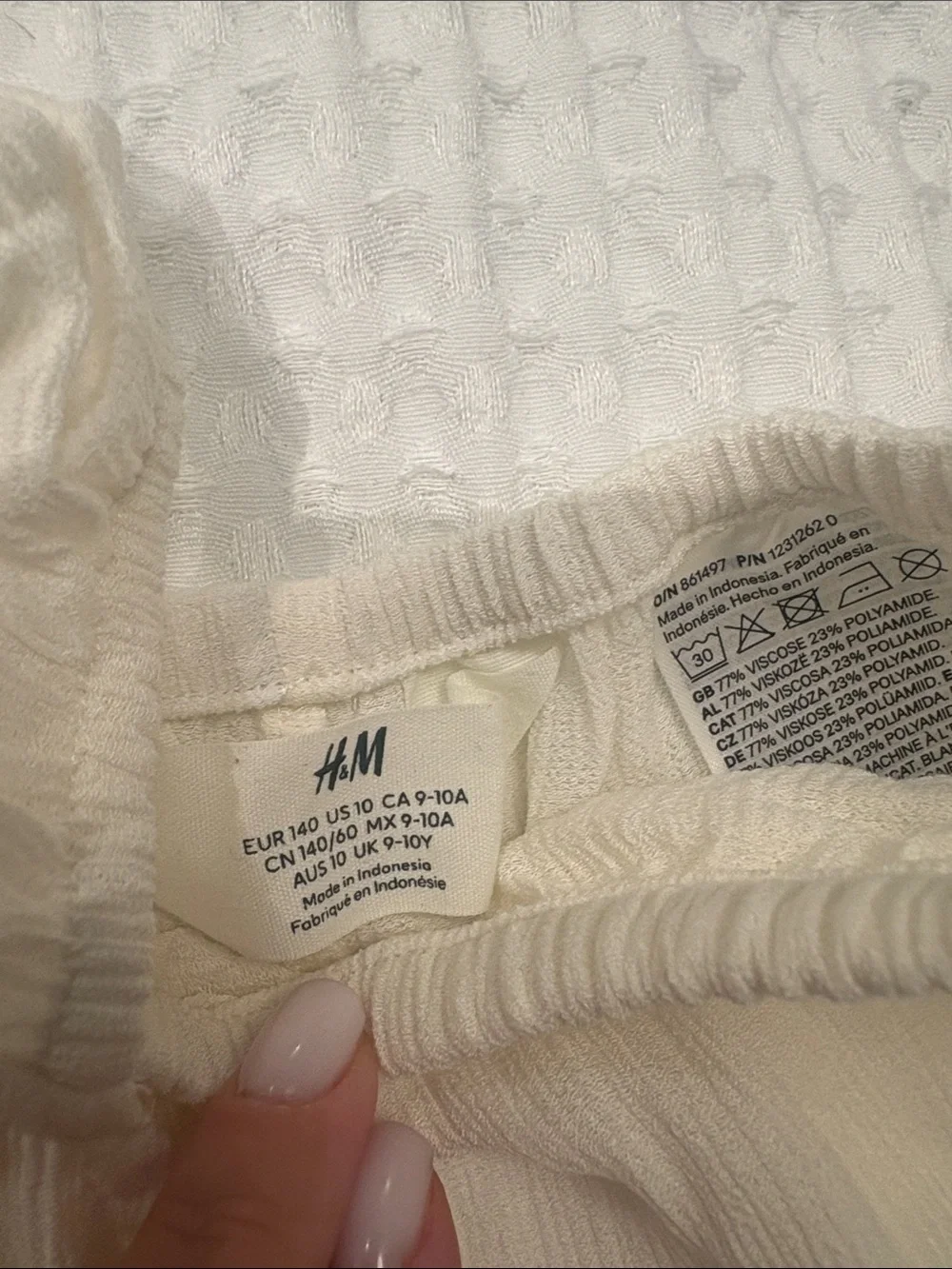 H&M Cream Girls' Two-Piece Camisole & Pants Set